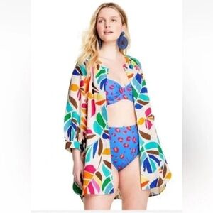 Vibrant Multicolor Women's Swim Coverup